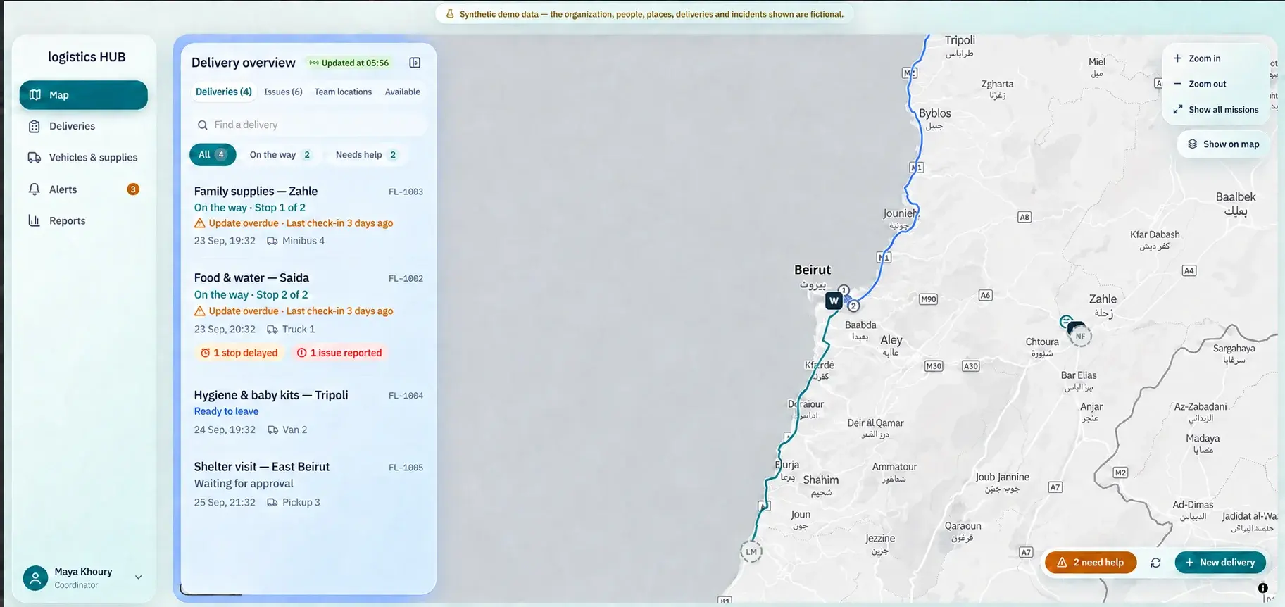 Logistics Hub product screenshot